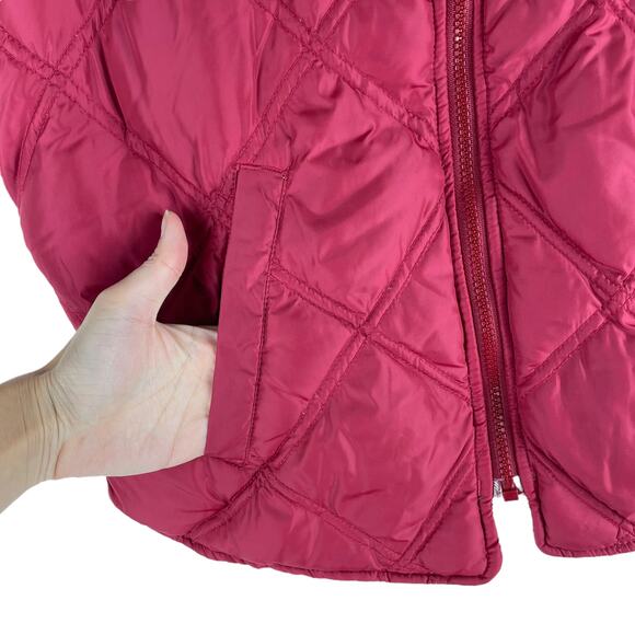 Eddie Bauer Goosedown Puffer Vest Full Zip Dark Pink Size M - Picture 5 of 8